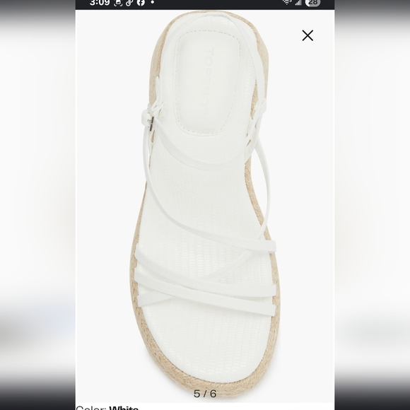 Topshop White Espadrille Wedges - Picture 3 of 5